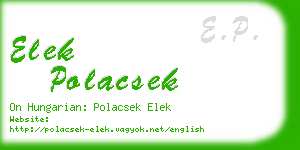 elek polacsek business card